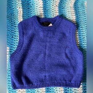 NWT Zara Women's Blue Sleeveless Sweater
